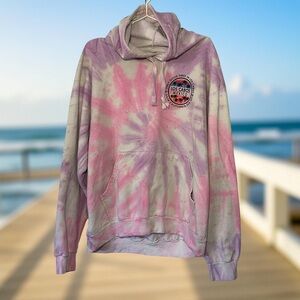 Los Cabos Mexico Tie Dye Hoodie Pink Purple Unisex Medium Baja California Surf